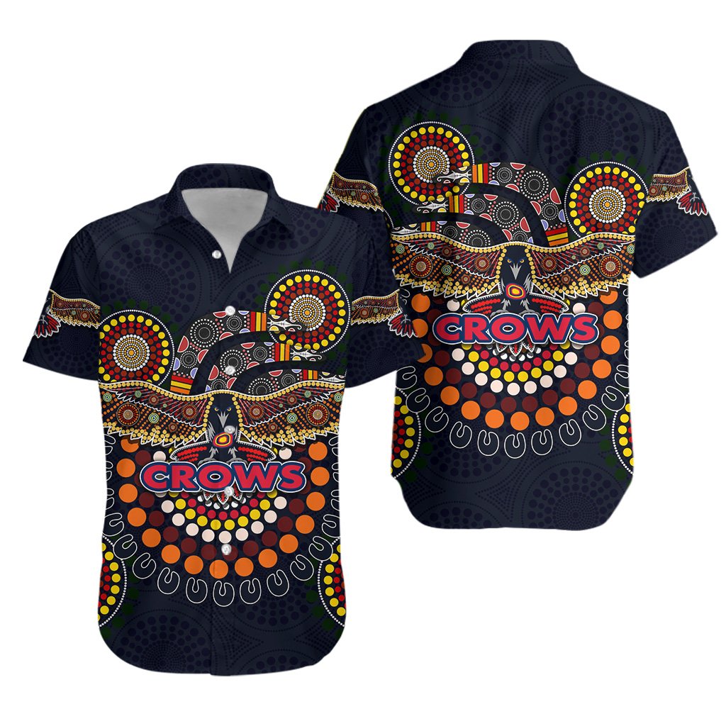 Adelaide Hawaiian Shirt Indigenous Crows - Vibe Hoodie Shop