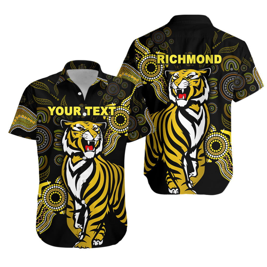 (Custom Personalised) Richmond Tigers Hawaiian Shirt Simple Indigenous - Vibe Hoodie Shop