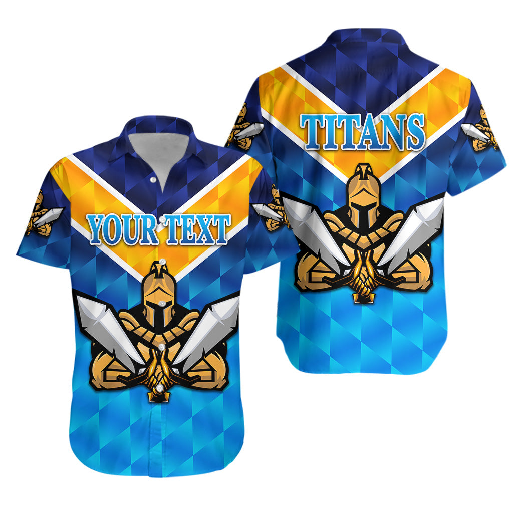 (Custom Personalised) Gold Coast Titans Hawaiian Shirt 2021 Gladiator Original Style - Vibe Hoodie Shop