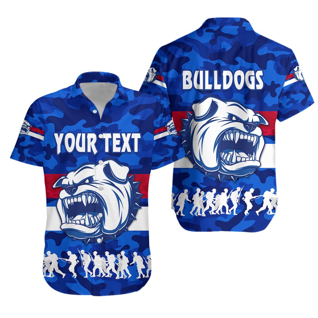 (Custom Personalised) Western Bulldogs Hawaiian Shirt ANZAC Vibes - Vibe Hoodie Shop