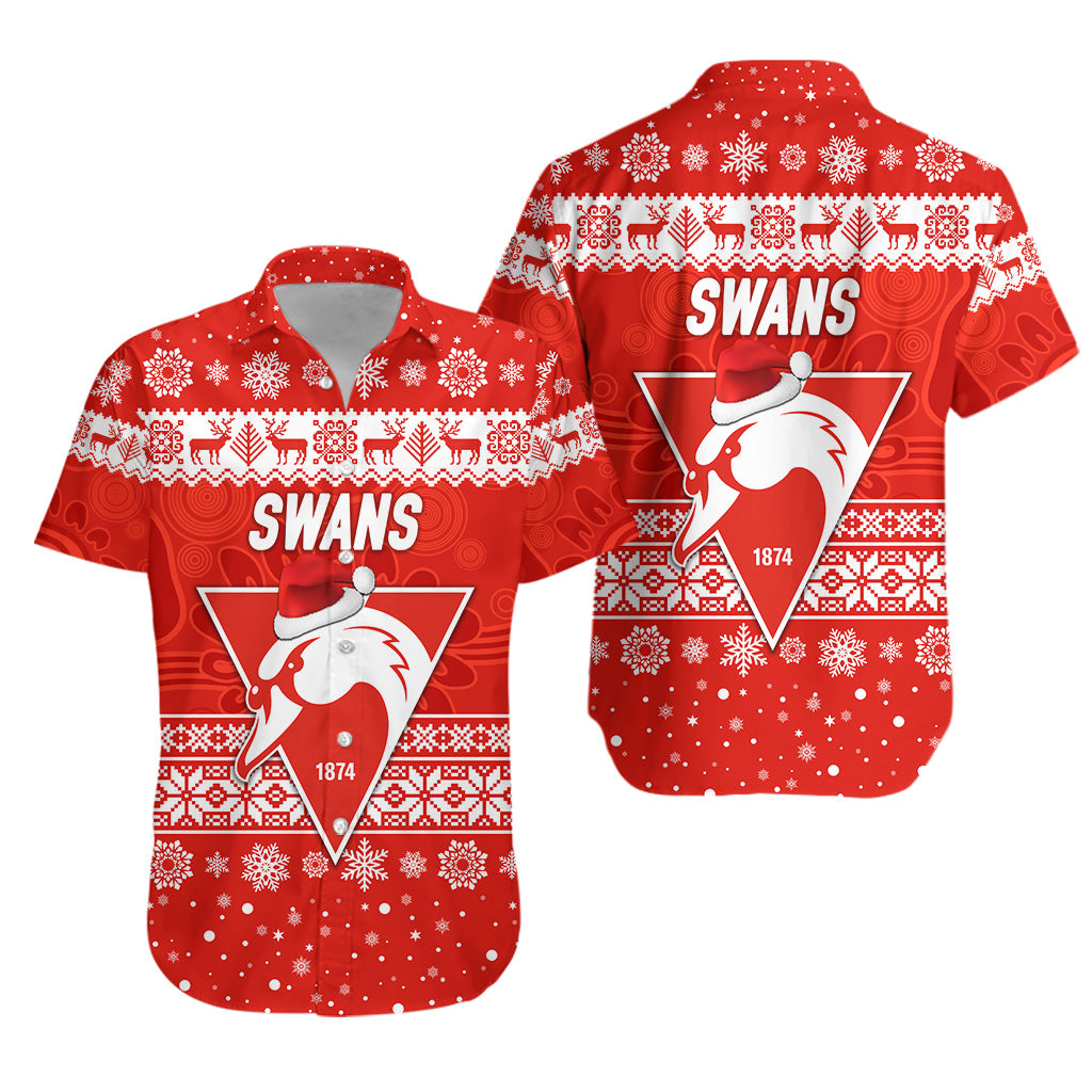 Sydney Swans Hawaiian Shirt Christmas Simple Style - Vibe Hoodie Shop
