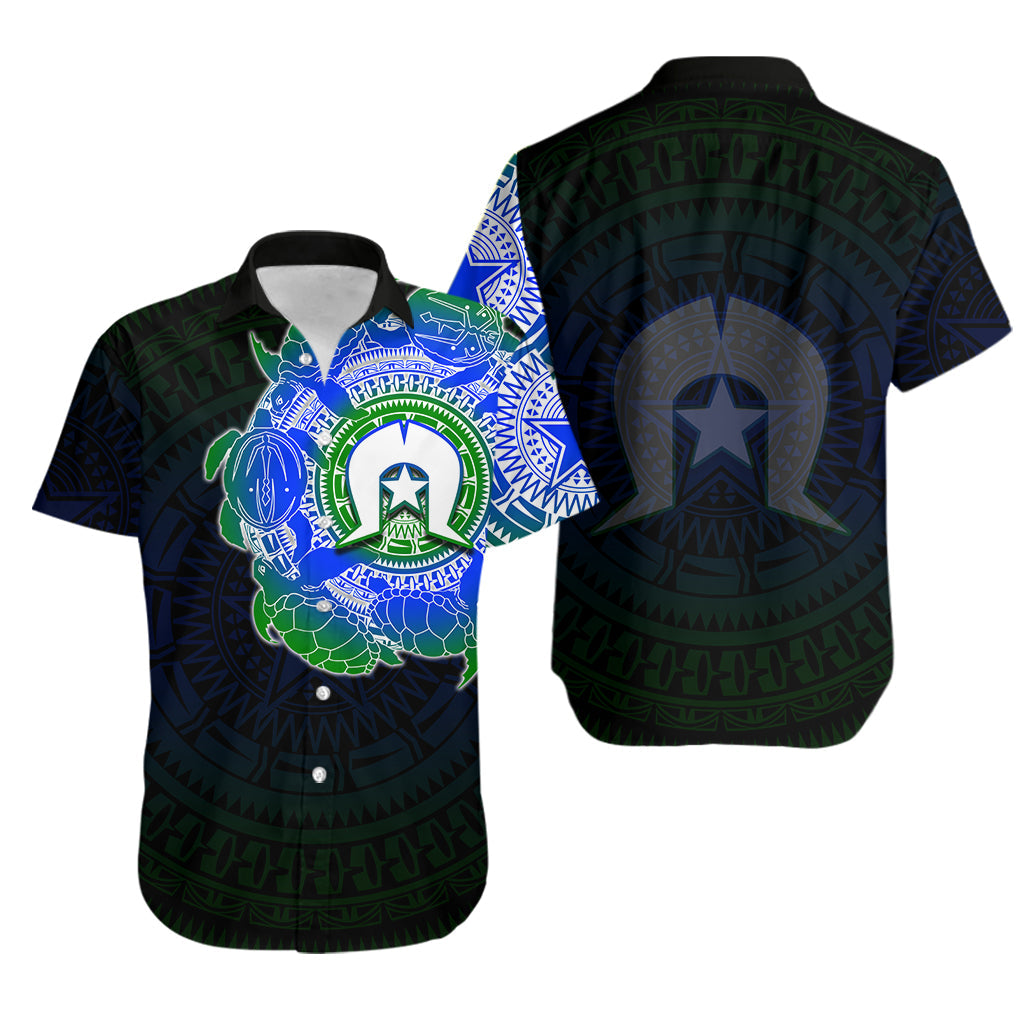 Torres Strait Islanders Hawaiian Shirt Turtle Circle - Vibe Hoodie Shop