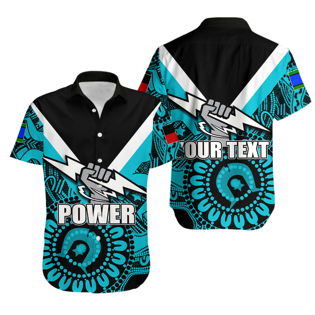 (Custom Personalised) NAIDOC Port Adelaide Hawaiian Shirt NAIDOC Patterns - Vibe Hoodie Shop