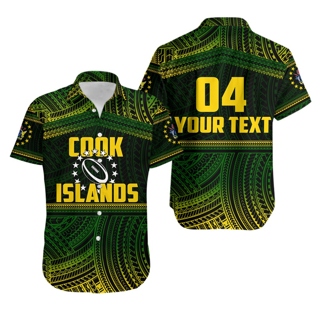 (Custom Personalised) Cook Islands Rugby Polynesian Patterns Hawaiian Shirt - Vibe Hoodie Shop