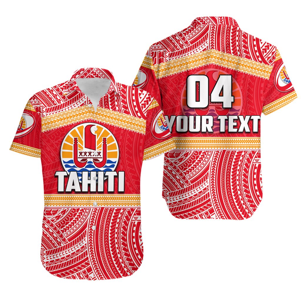 (Custom Personalised) Tahiti Rugby Polynesian Patterns Hawaiian Shirt - Vibe Hoodie Shop