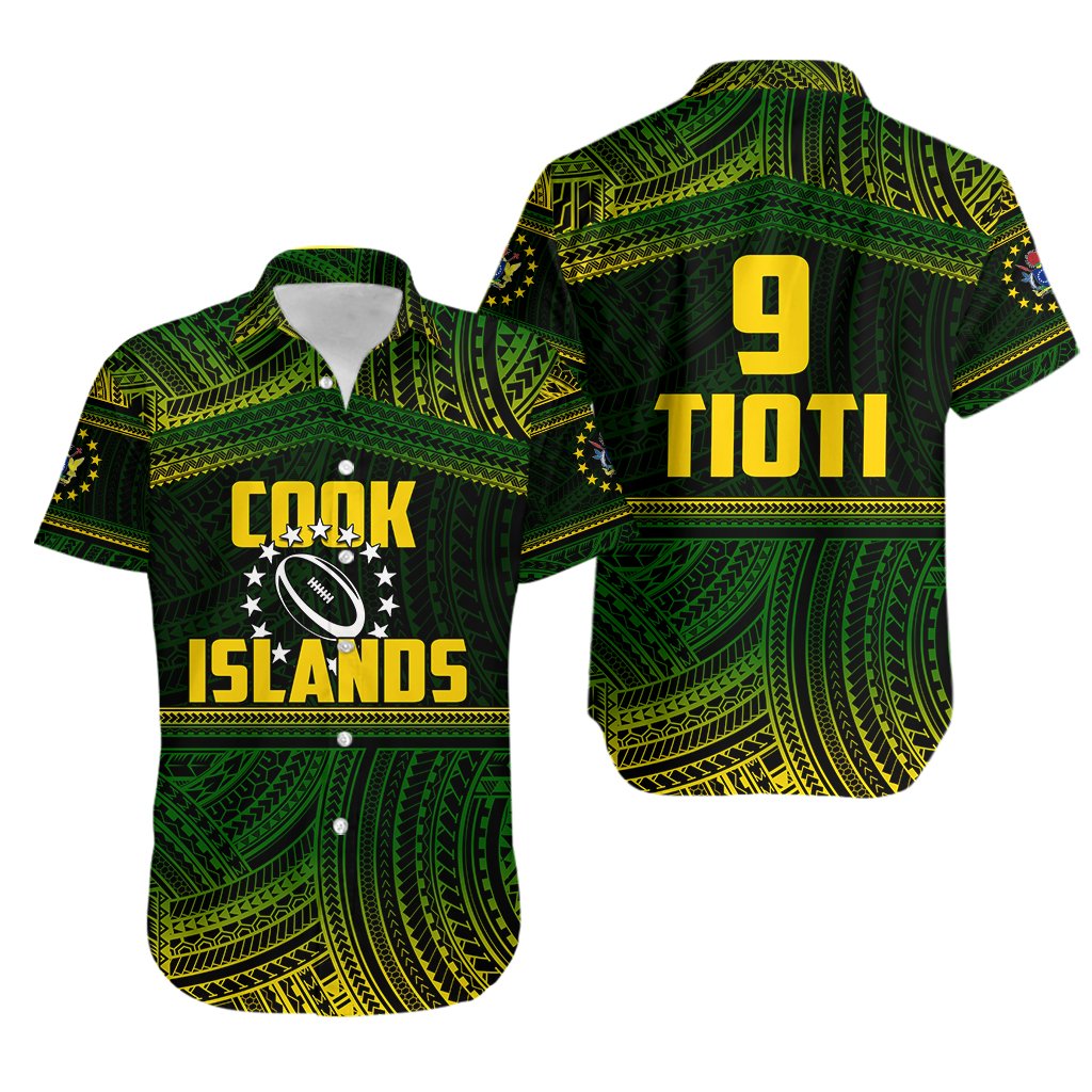 TIOTI Cook Islands Rugby Polynesian Patterns Hawaiian Shirt - Vibe Hoodie Shop