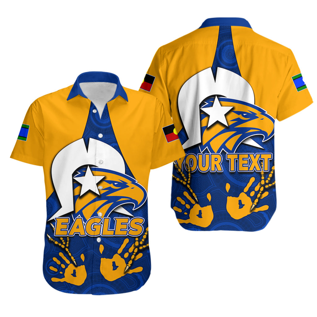 (Custom Personalised) NAIDOC West Coast Eagles Hawaiian Shirt Aboriginal Patterns - Vibe Hoodie Shop