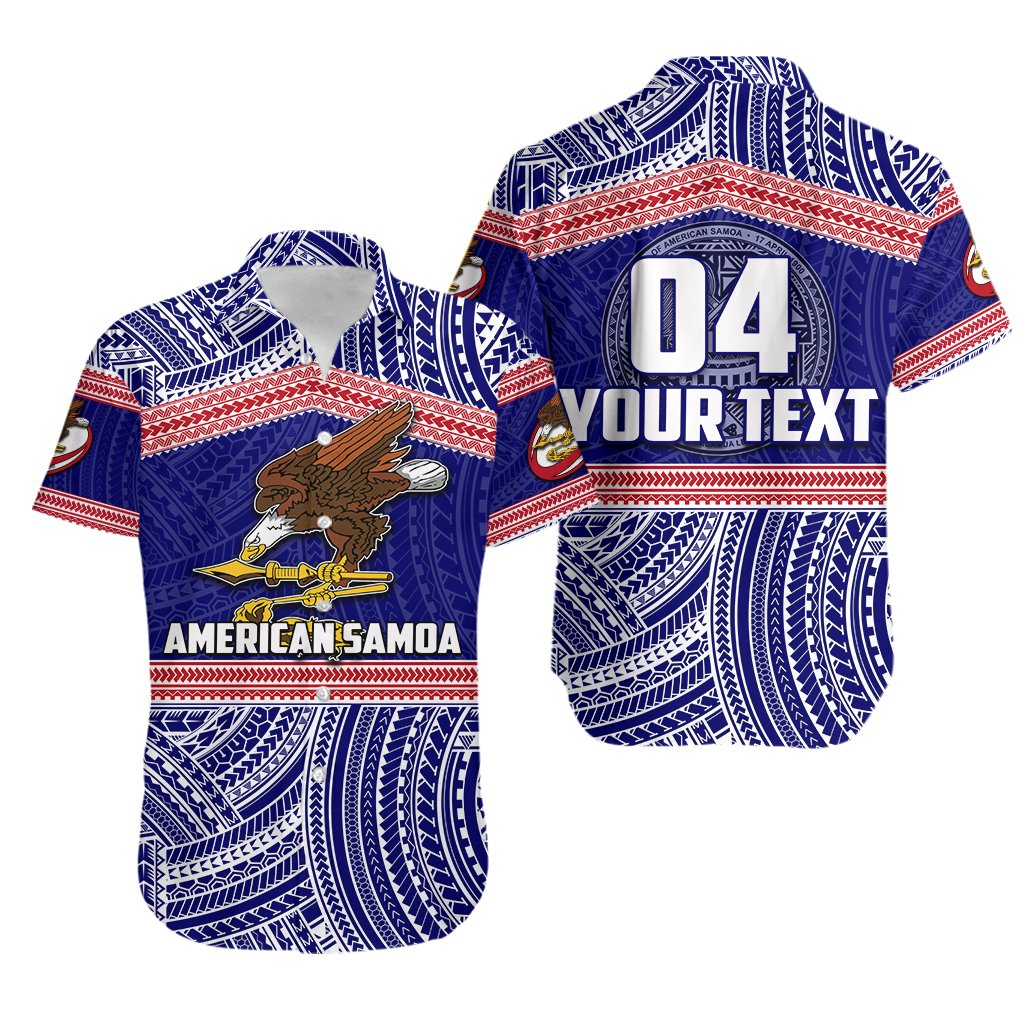 (Custom Personalised) American Samoa Rugby Polynesian Patterns Hawaiian Shirt - Vibe Hoodie Shop