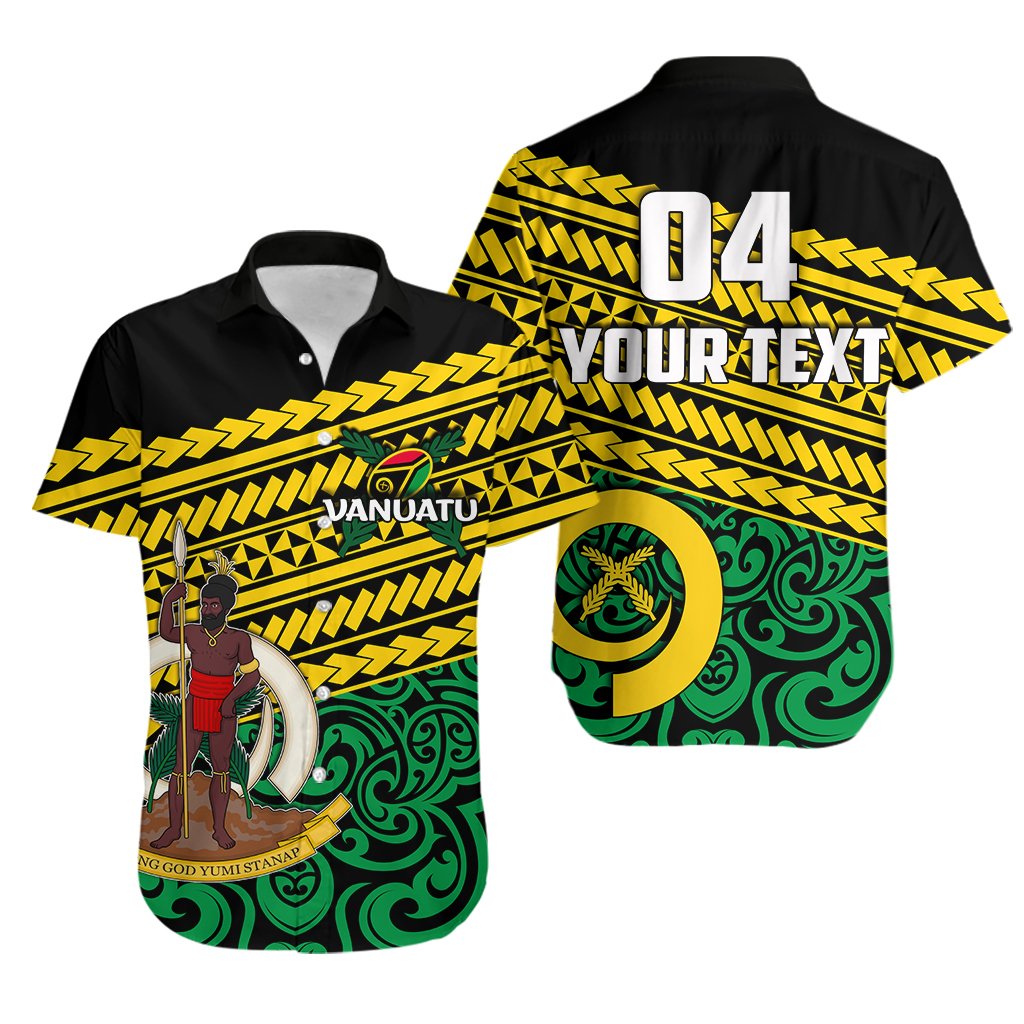 (Custom Personalised) Vanuatu Rugby Hawaiian Shirt Polynesian Style - Vibe Hoodie Shop