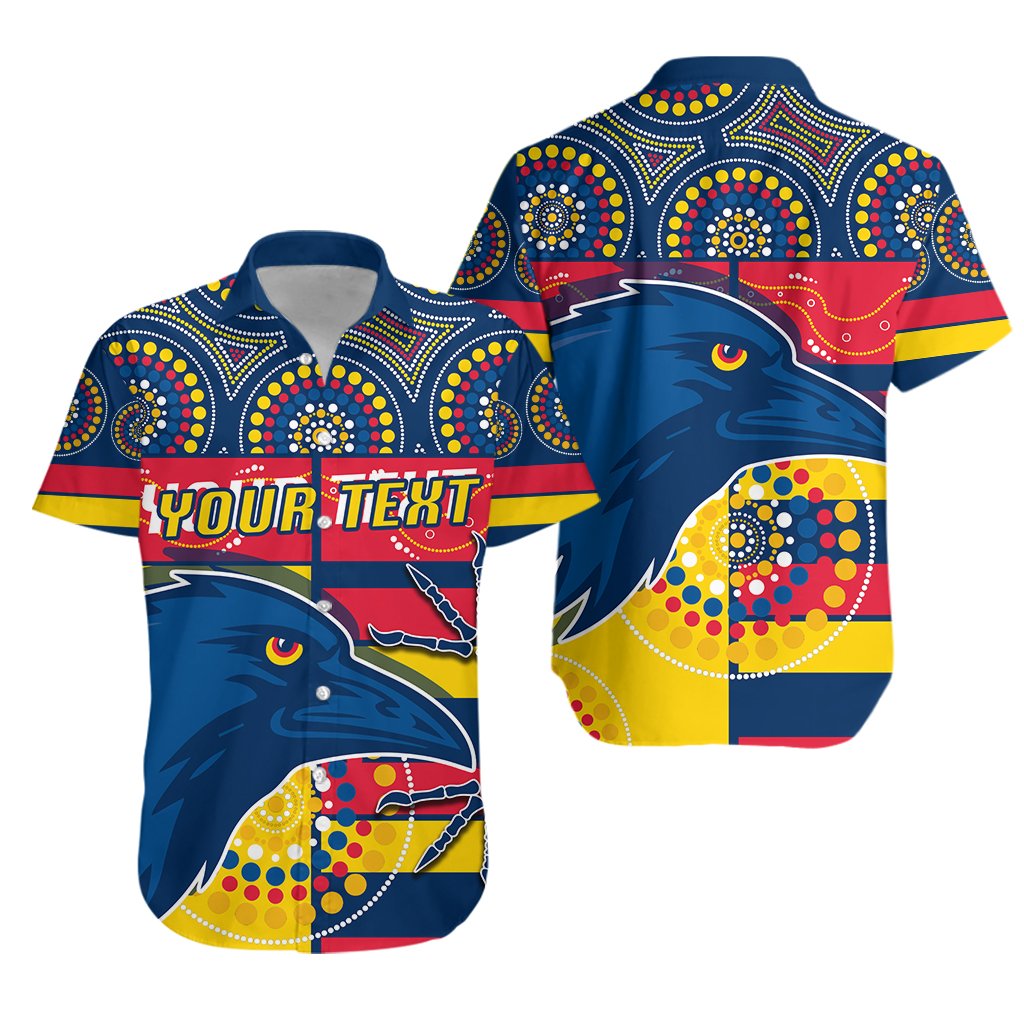 (Custom Personalised) Adelaide Hawaiian Shirt Indigenous Crows - Vibe Hoodie Shop