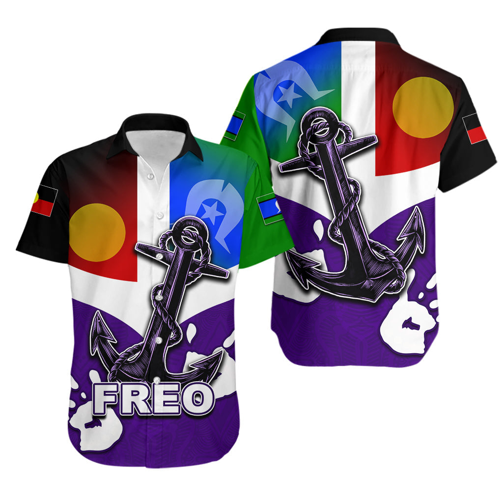 NAIDOC Fremantle Hawaiian Shirt Freo Flag - Vibe Hoodie Shop