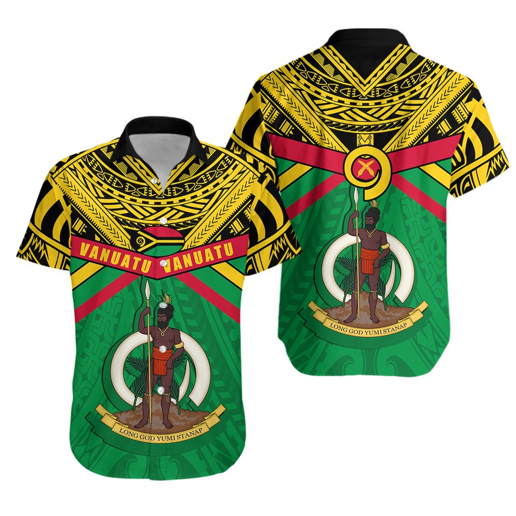 Vanuatu Hawaiian Shirt Simple Coat Of Arms Rugby - Vibe Hoodie Shop