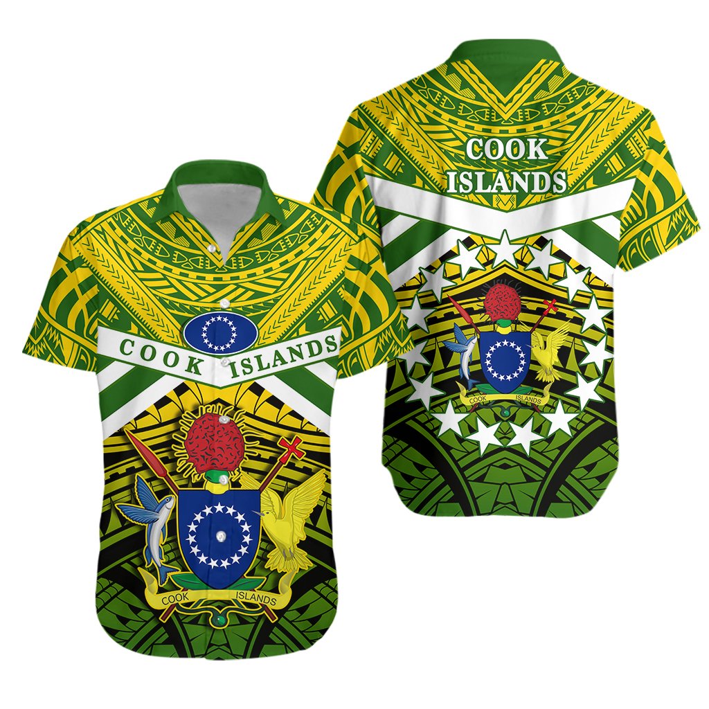 Cook Islands Rugby Hawaiian Shirt Spirit - Vibe Hoodie Shop