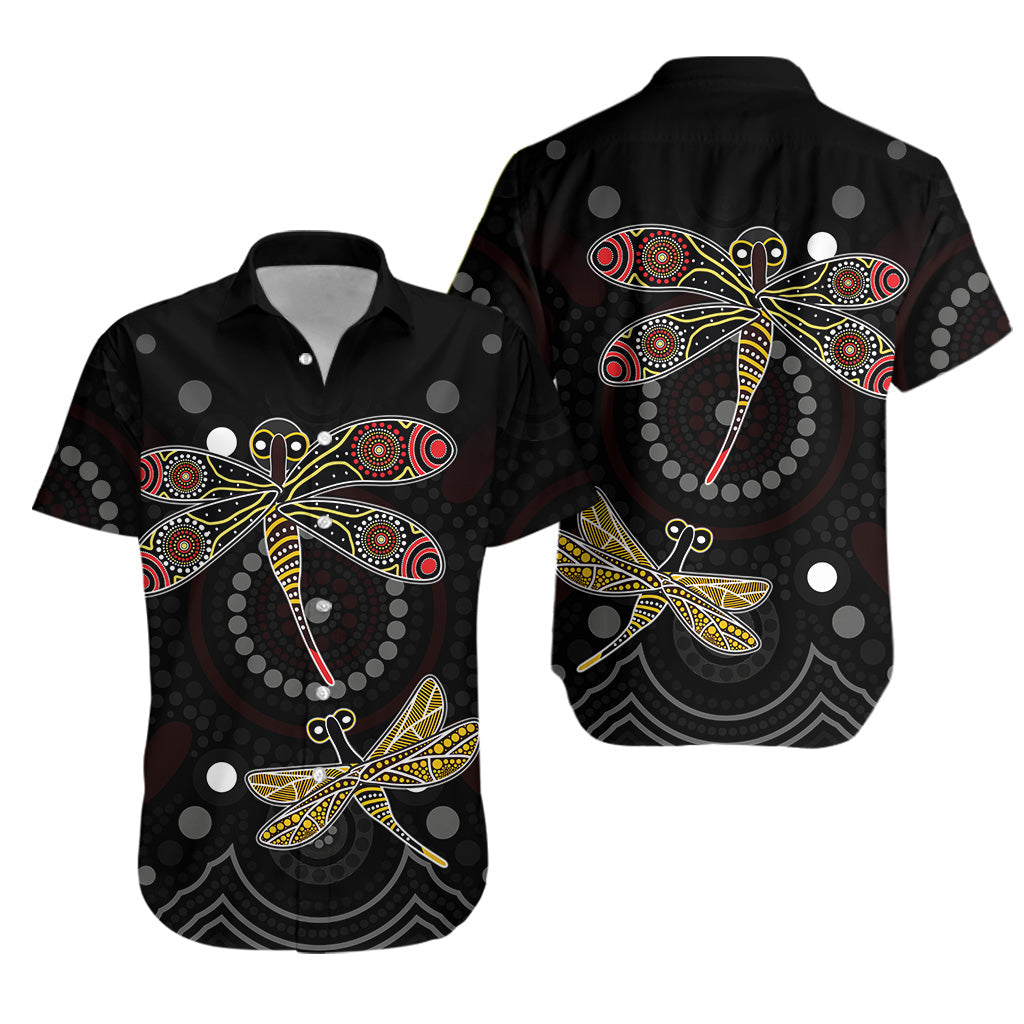 Aboriginal Dot Hawaiian Shirt Butterfly Victory - Vibe Hoodie Shop