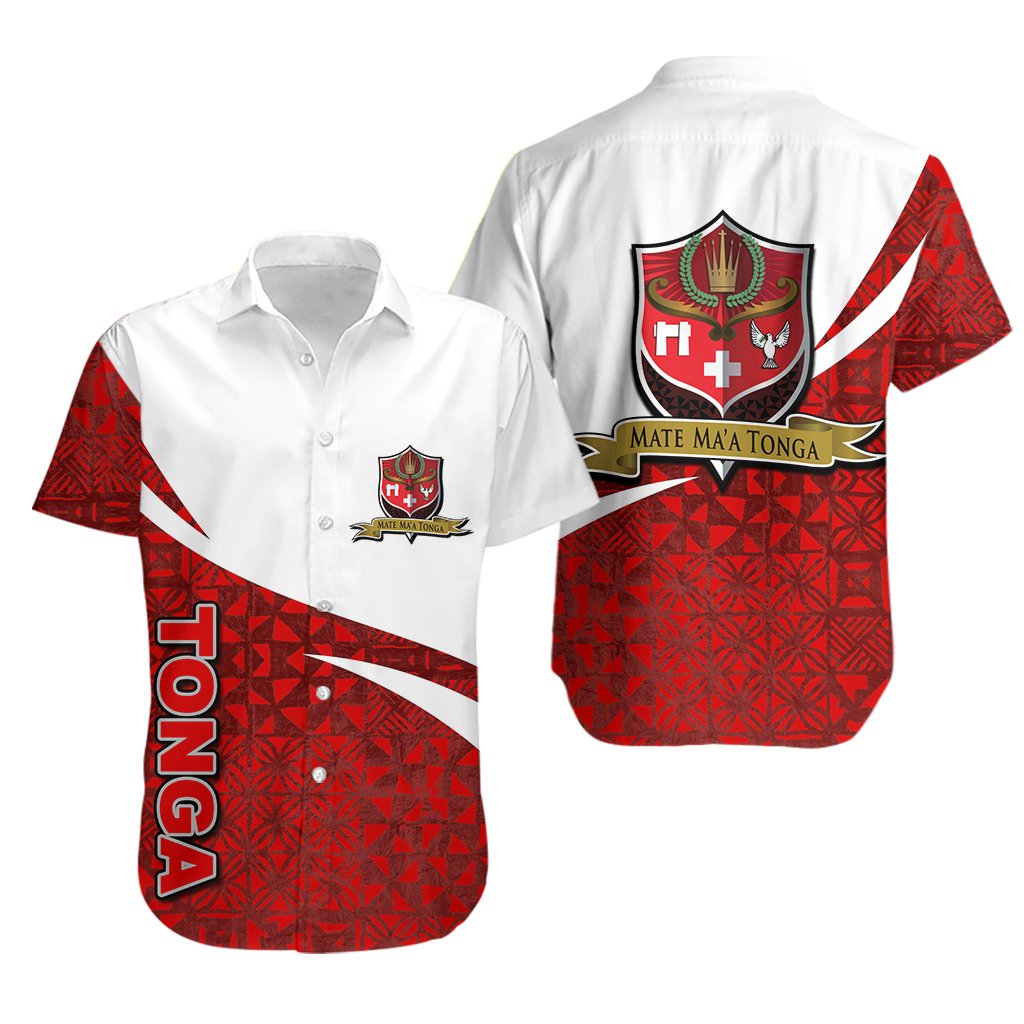 Mate Ma'a Tonga Rugby Hawaiian Shirt Polynesian Native Tapa - Vibe Hoodie Shop