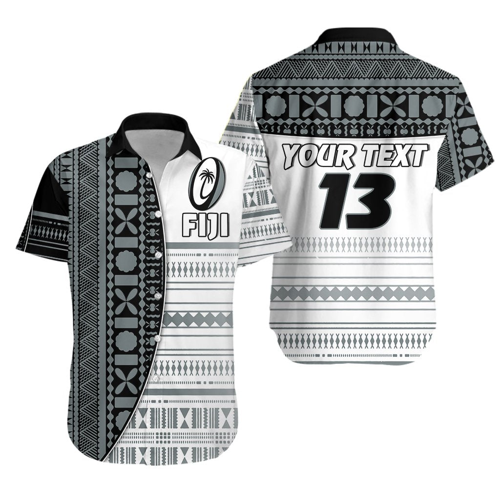 (Custom Personalised) Fiji Rugby Hawaiian Shirt Impressive Version - Custom Text and Number - Vibe Hoodie Shop