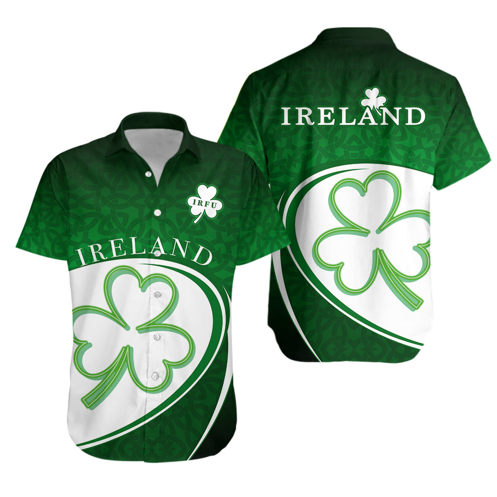 Ireland Rugby Hawaiian Shirt Celtic and Shamrock - Vibe Hoodie Shop