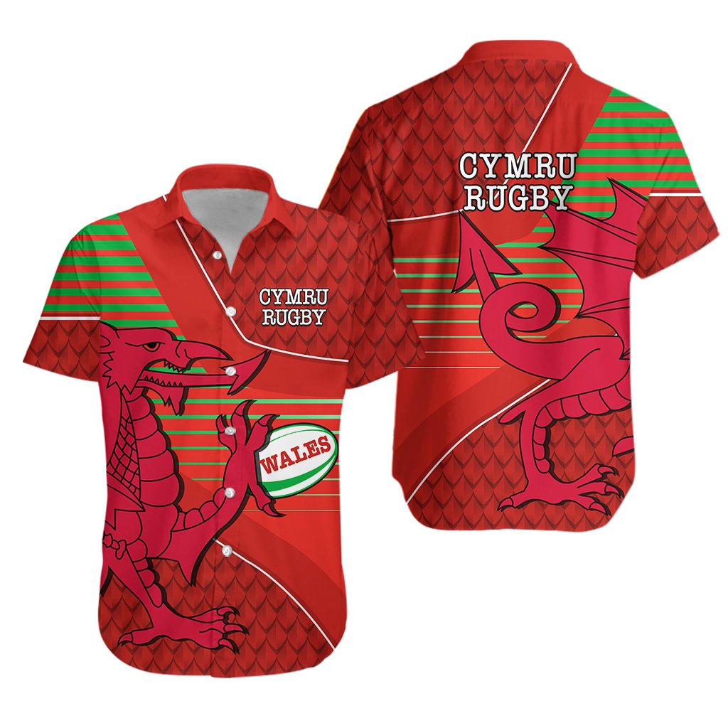 Wales Rugby Hawaiian Shirt Dragon Special - CYMRU - Vibe Hoodie Shop