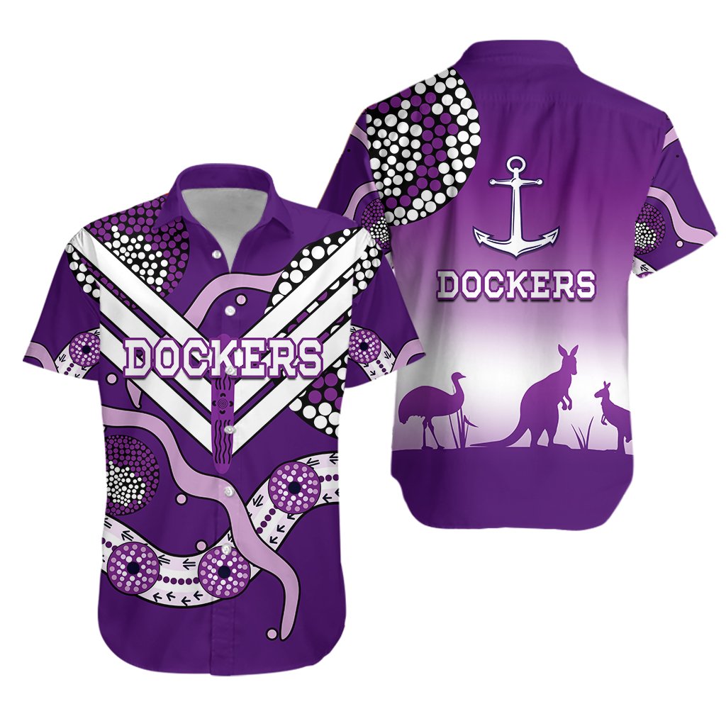 Dockers Hawaiian Shirt Indigenous Fremantle - Freo - Vibe Hoodie Shop