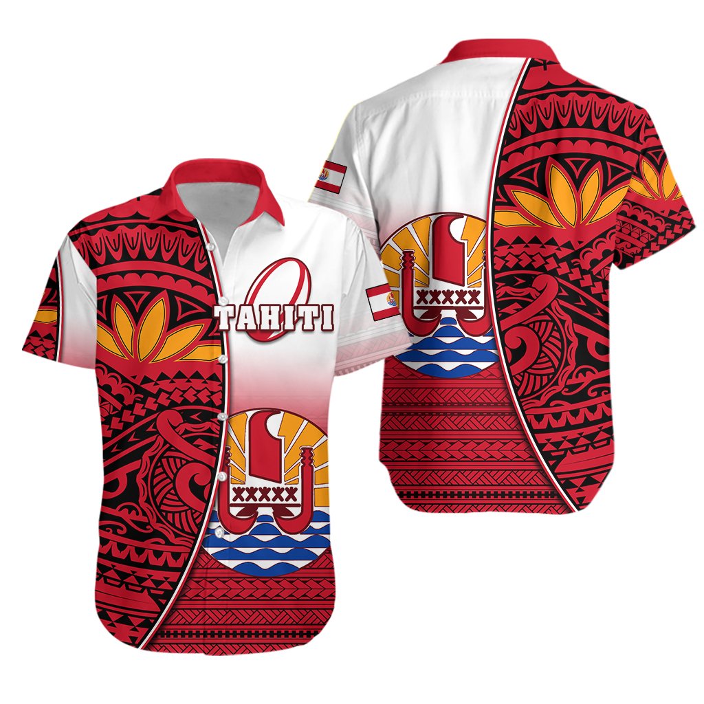 Tahiti Rugby Hawaiian Shirt Impressive - Vibe Hoodie Shop