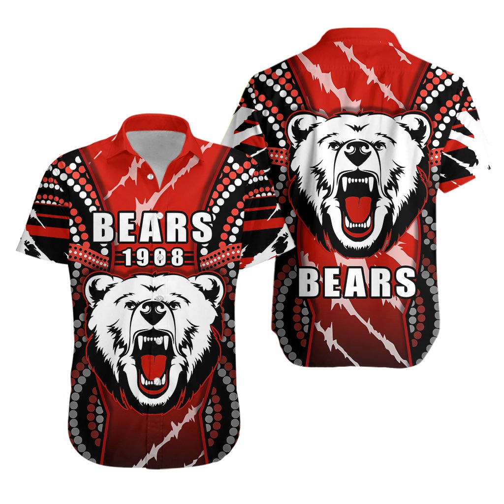 Indigenous Bears Hawaiian Shirt North Sydney Bring Back - Vibe Hoodie Shop