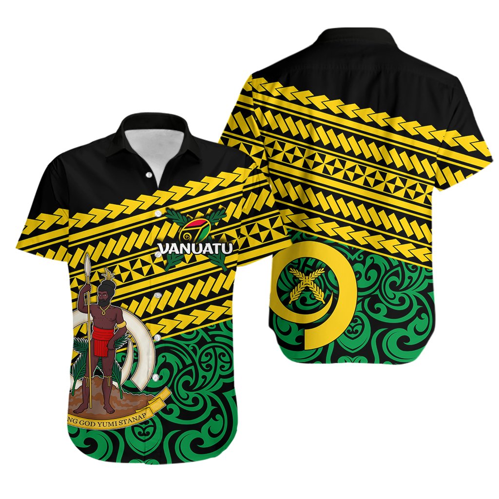 Vanuatu Rugby Hawaiian Shirt Polynesian Style - Vibe Hoodie Shop