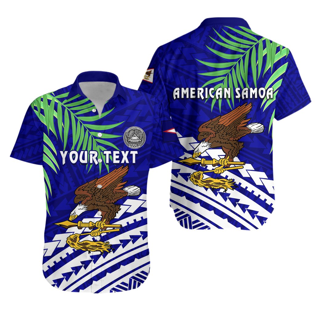 (Custom Personalised) American Samoa Rugby Hawaiian Shirt Coconut Leaves - Talavalu - Vibe Hoodie Shop