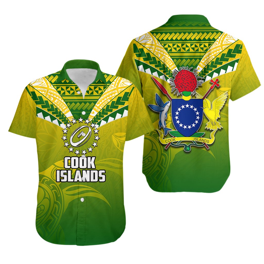 Cook Islands Rugby Simple Polynesian Hawaiian Shirt - Vibe Hoodie Shop