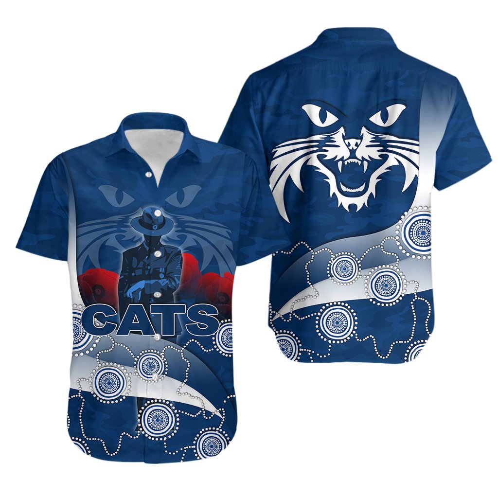 Cats Hawaiian Shirt ANZAC Day Aboriginal - Vibe Hoodie Shop