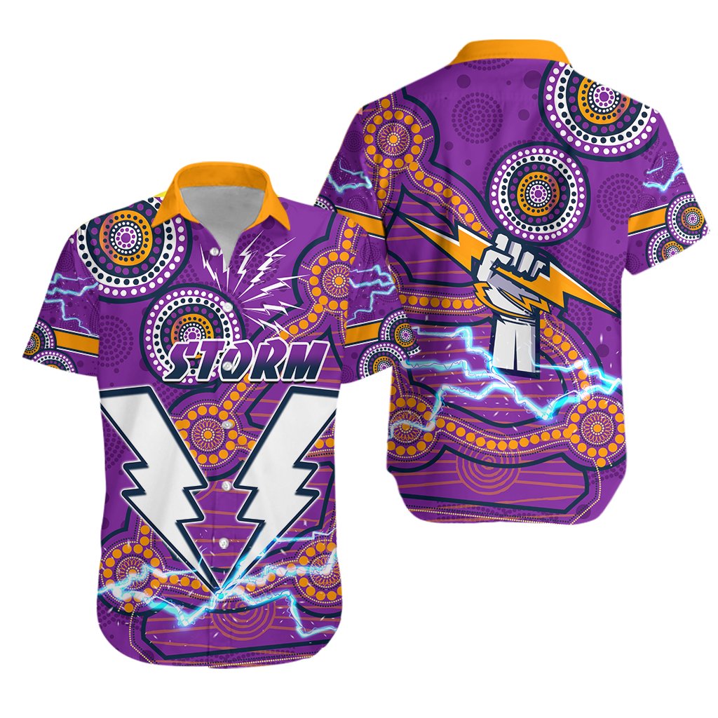 Storm Hawaiian Shirt Melbourne Indigenous Thunder - Vibe Hoodie Shop