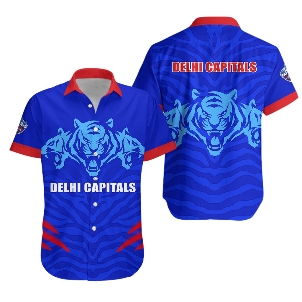 Delhi Capitals Hawaiian Shirt DC Cricket Fans - Vibe Hoodie Shop