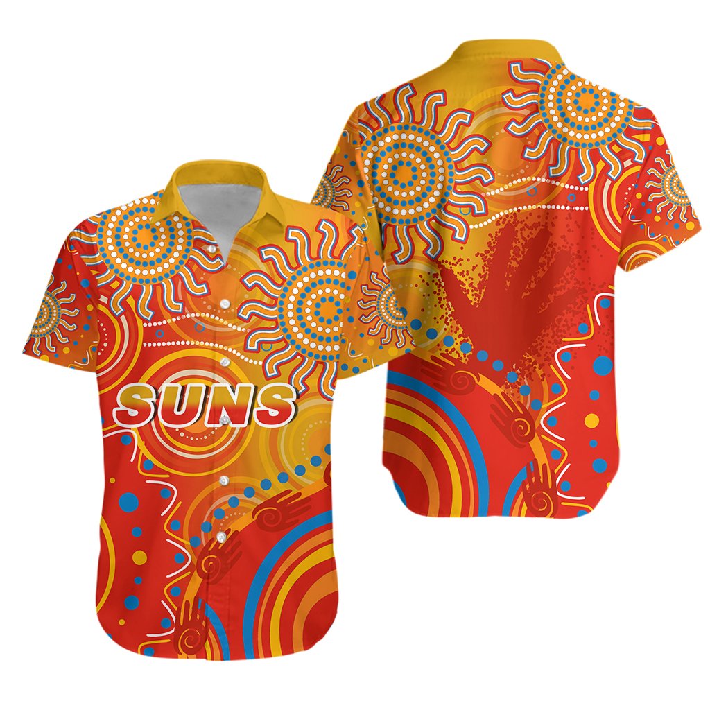 Suns Hawaiian Shirt Sun Indigenous Gold Coast - Vibe Hoodie Shop