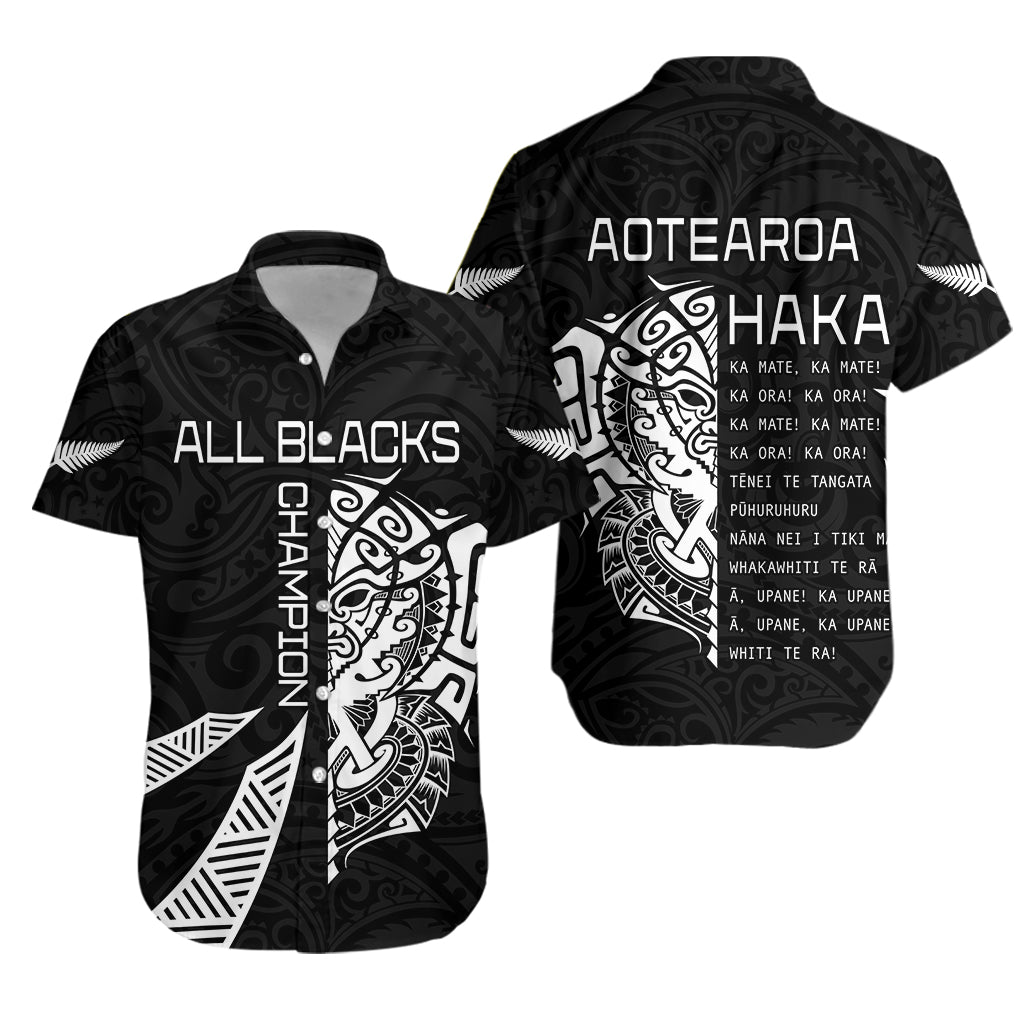 New Zealand Rugby Hawaiian Shirt Haka mix Ta Moko - Vibe Hoodie Shop