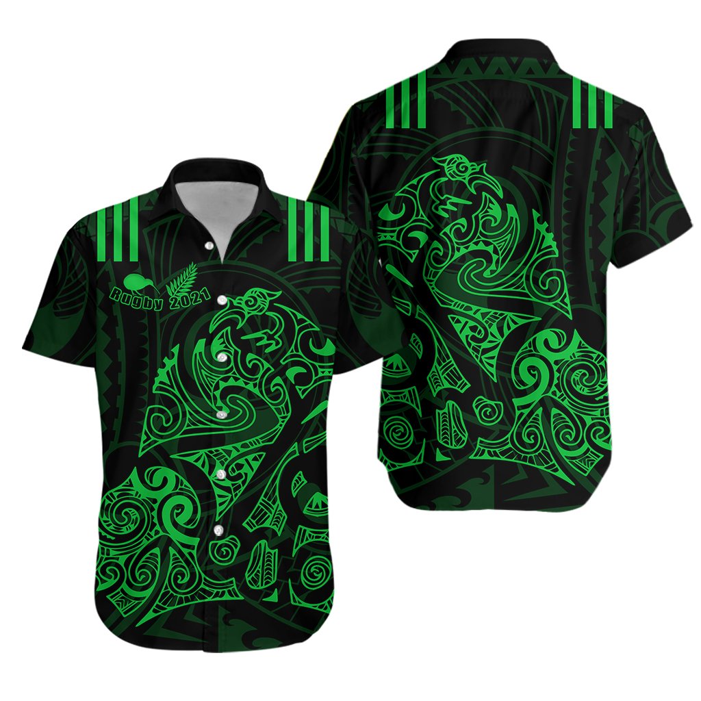 Aotearoa Super Rugby Hawaiian Shirt Maori Kiwi Green - Vibe Hoodie Shop