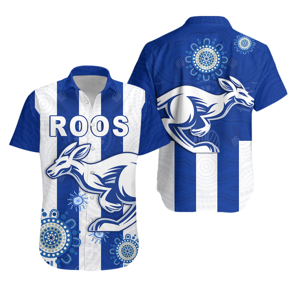 Roos Football North Melbourne Hawaiian Shirt Simple Indigenous - Vibe Hoodie Shop