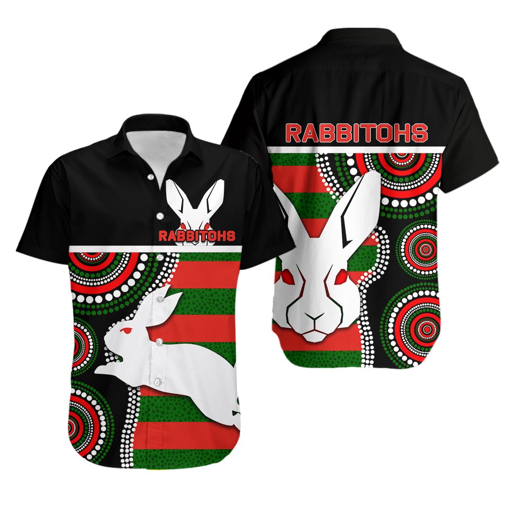 Rabbitohs Hawaiian Shirt Indigenous - Vibe Hoodie Shop