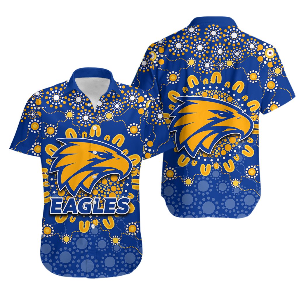 West Coast Eagles Hawaiian Shirt Indigenous Style - Vibe Hoodie Shop