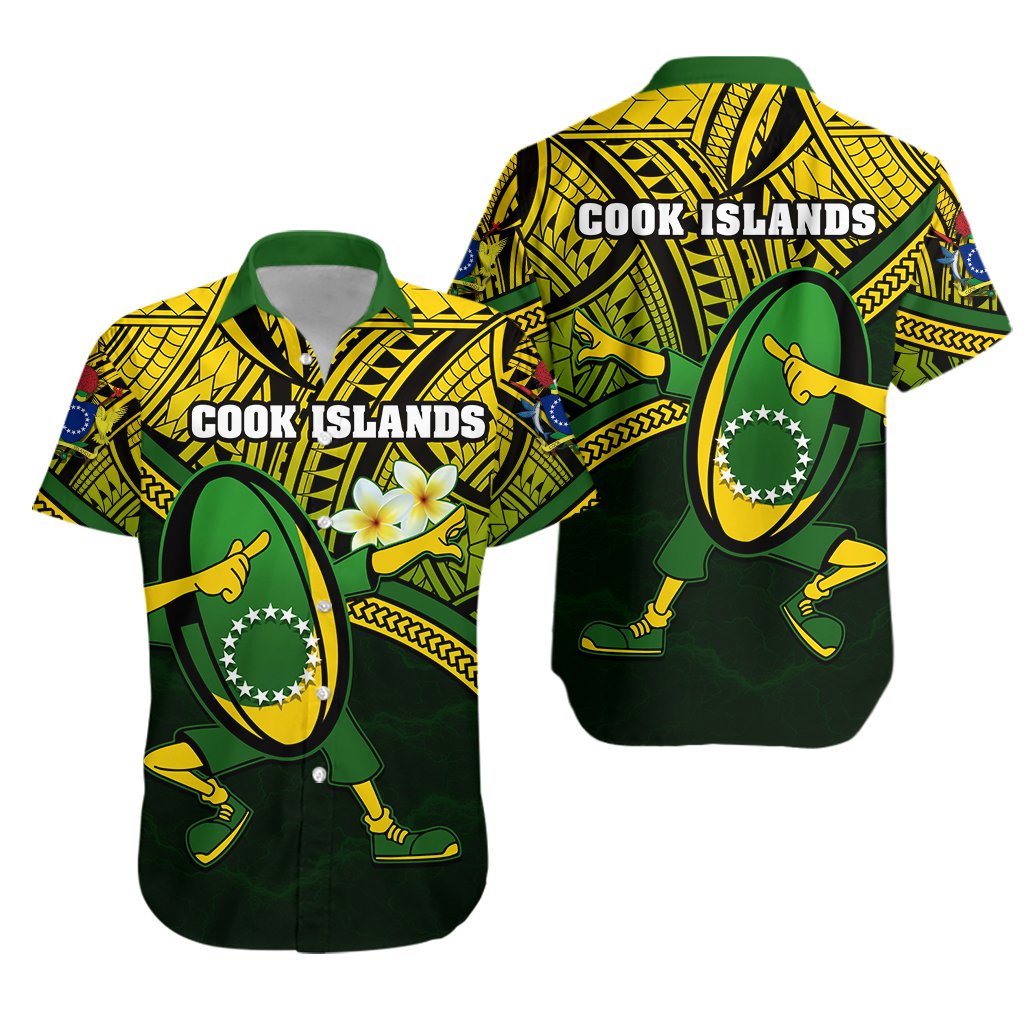 Cook Islands Rugby Hawaiian Shirt Dab Trend Creative - Vibe Hoodie Shop