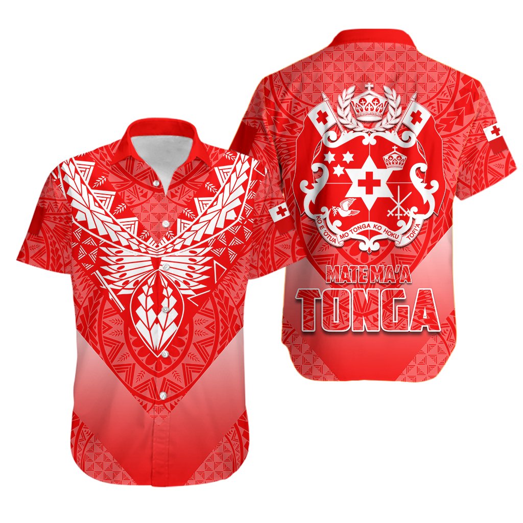 Mate Ma'a Tonga Rugby Hawaiian Shirt Polynesian Style - Vibe Hoodie Shop