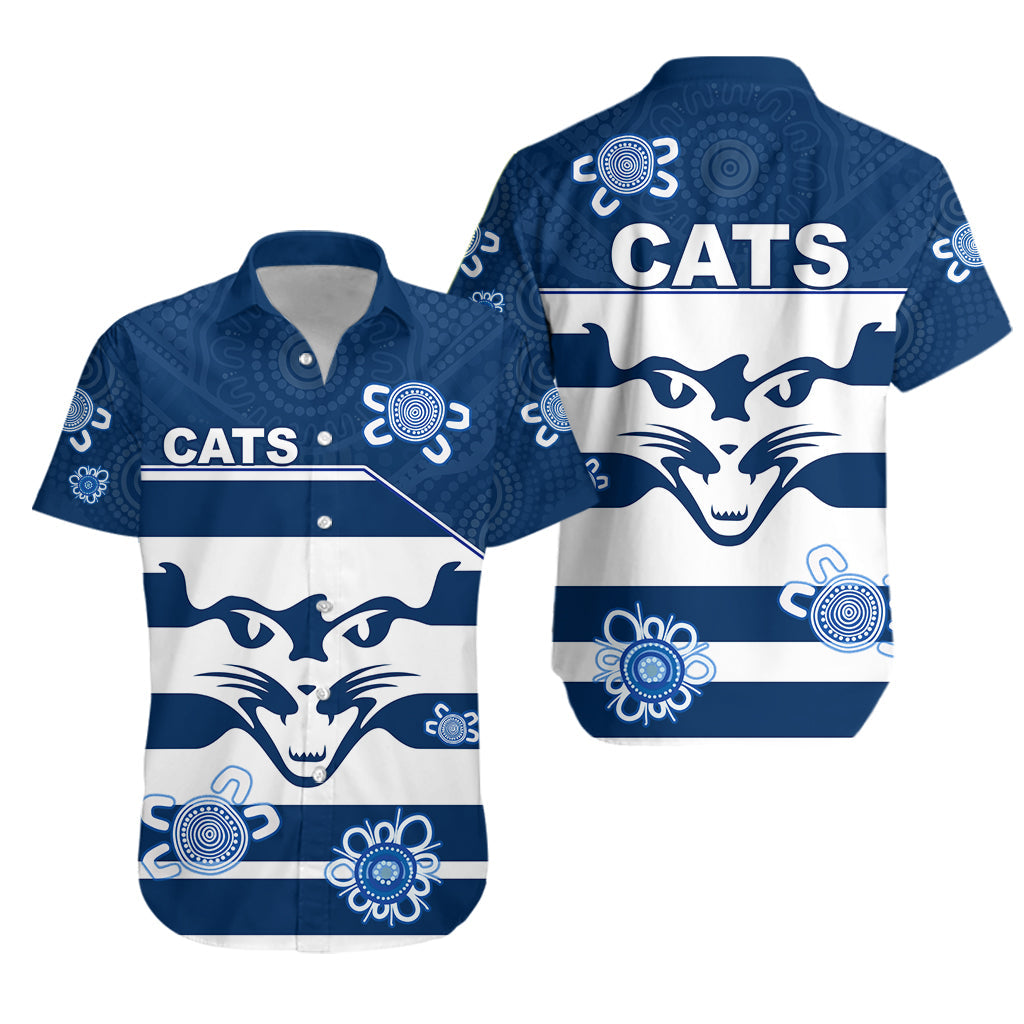 Cats Football Hawaiian Shirt Geelong Indigenous - Vibe Hoodie Shop