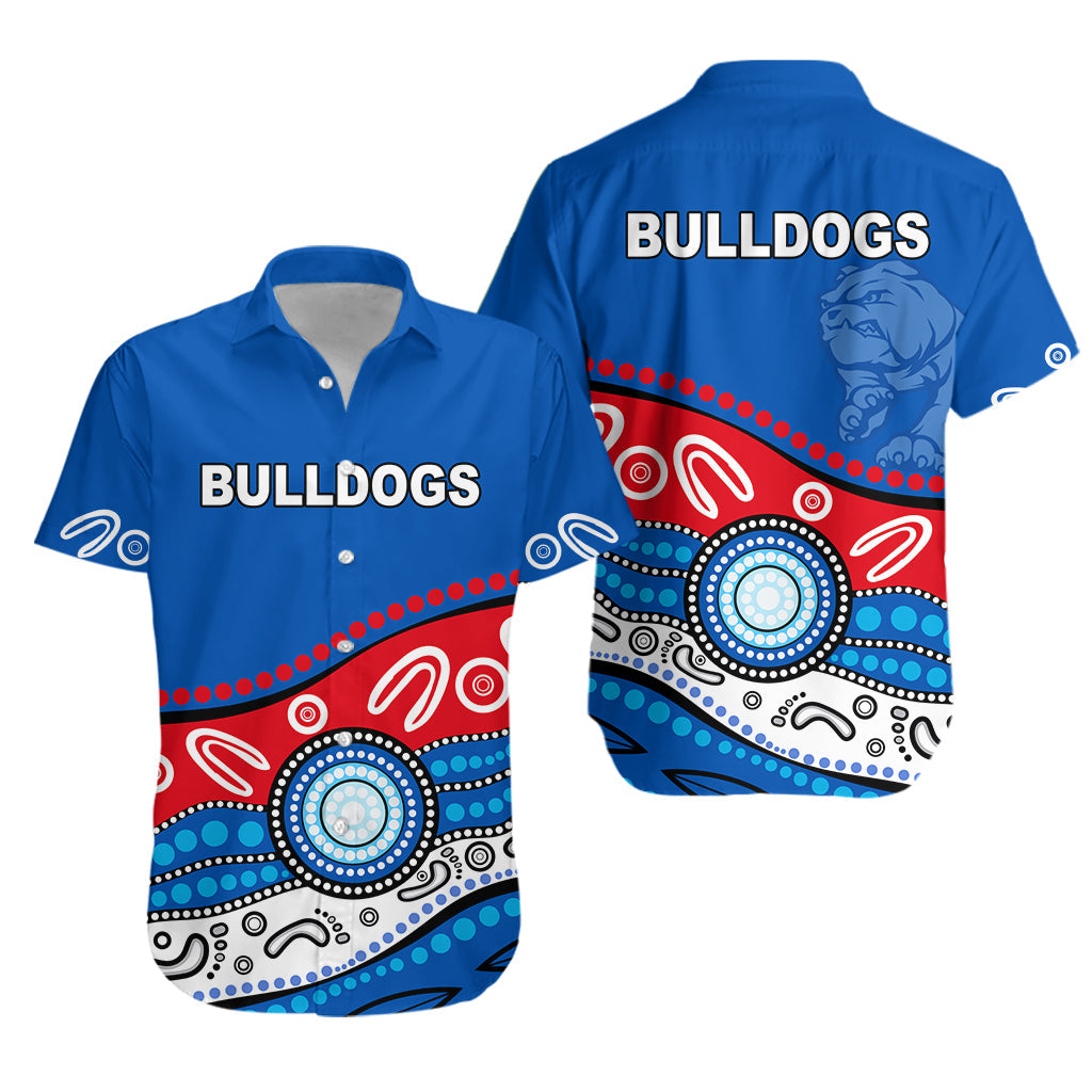 Bulldogs Indigenous Hawaiian Shirt Western - Vibe Hoodie Shop