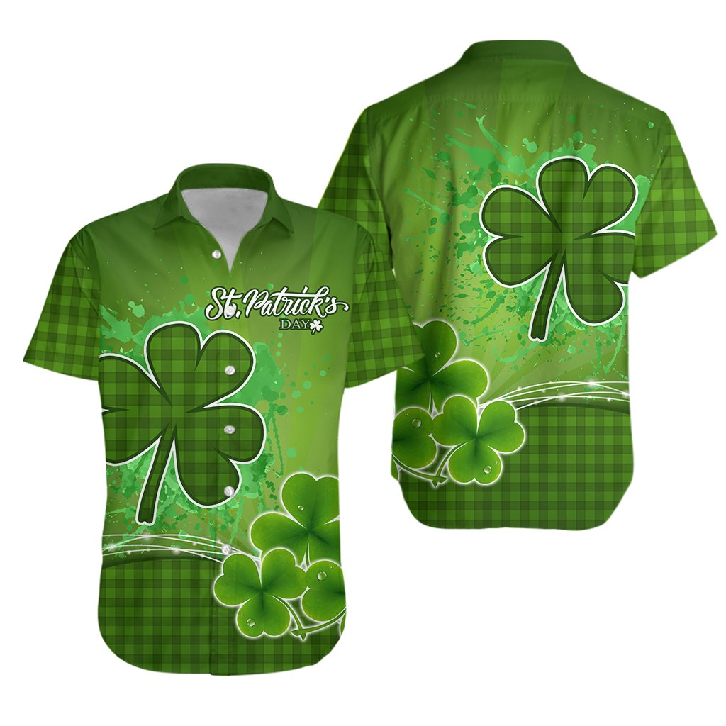 Happy Saint Patrick's Day Hawaiian Shirt Shamrock - Vibe Hoodie Shop