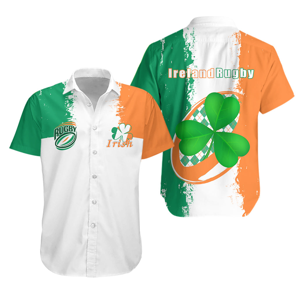 Ireland Rugby Hawaiian Shirt White - Vibe Hoodie Shop