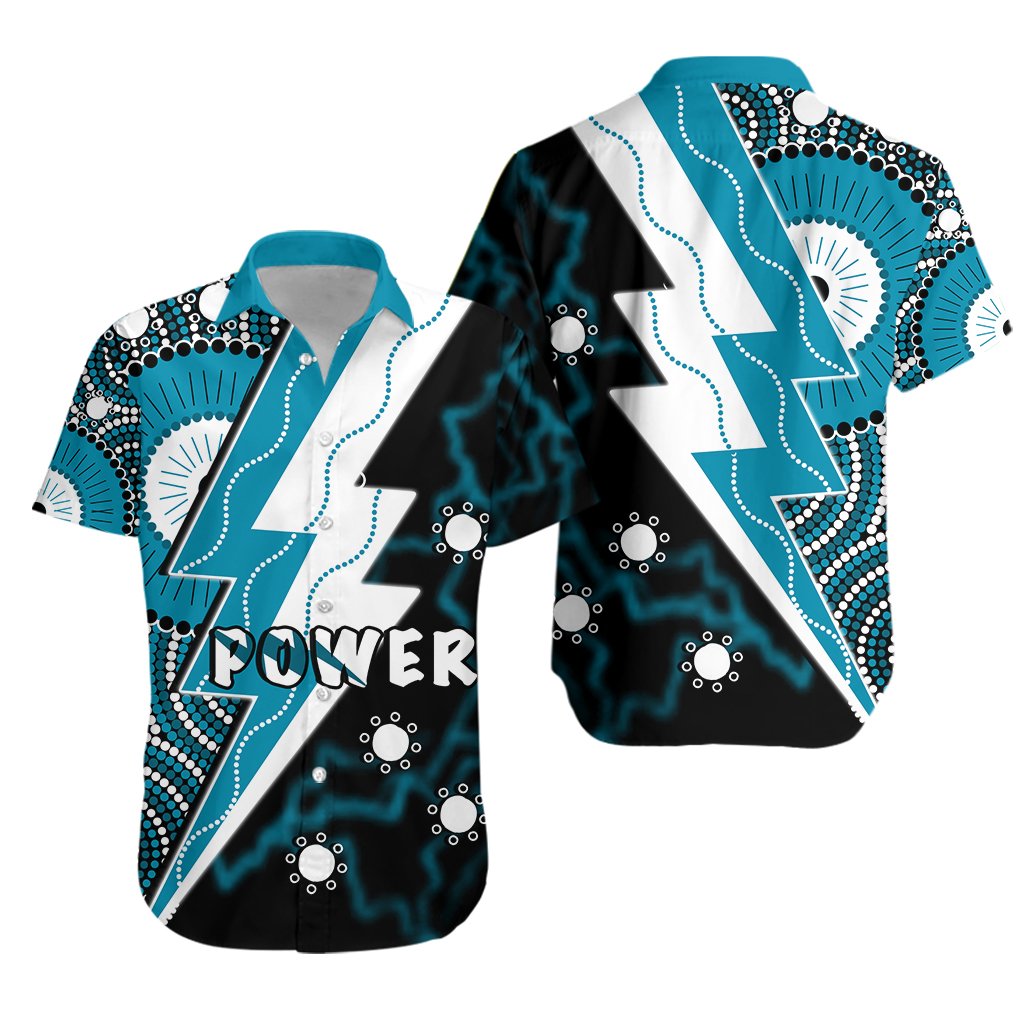 Power Hawaiian Shirt Thunda Port Adelaide - Vibe Hoodie Shop