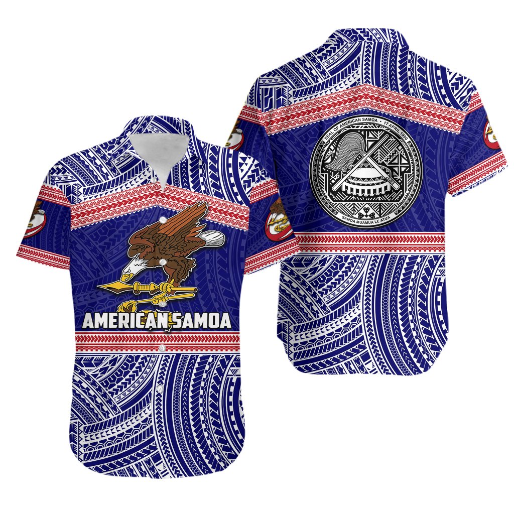 American Samoa Rugby Polynesian Patterns Hawaiian Shirt - Vibe Hoodie Shop