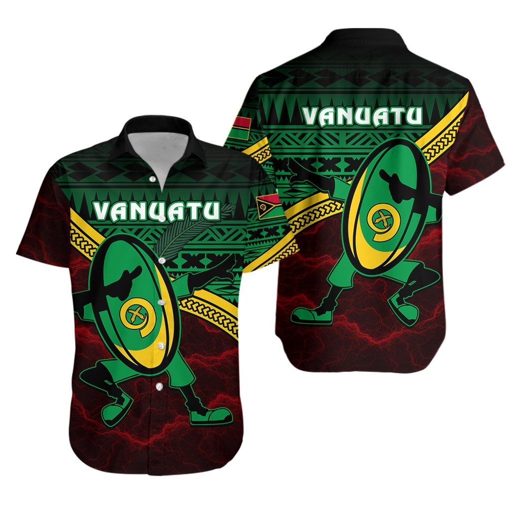 Vanuatu Rugby Hawaiian Shirt Dab Trend Creative - Vibe Hoodie Shop