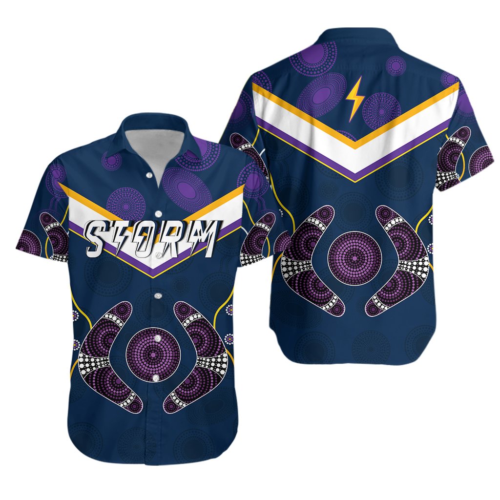 Storm Hawaiian Shirt Melbourne Simple Indigenous Champion - Vibe Hoodie Shop