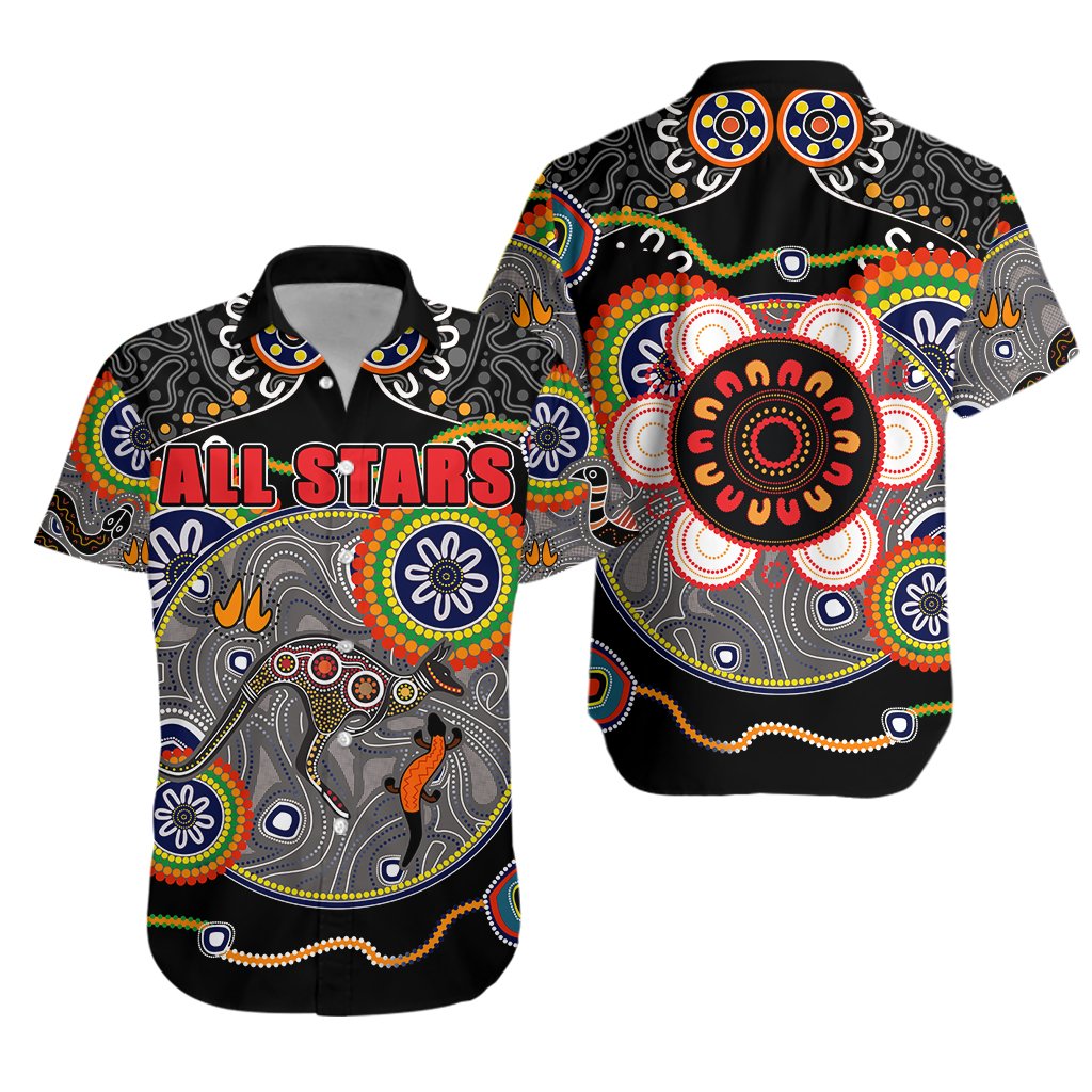 All Stars Hawaiian Shirt Special Indigenous Australia - Vibe Hoodie Shop