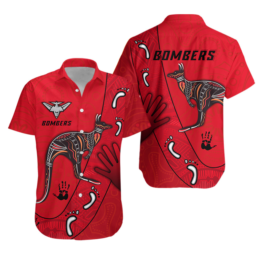 Bombers Indigenous Hawaiian Shirt Essendon for Life - Vibe Hoodie Shop