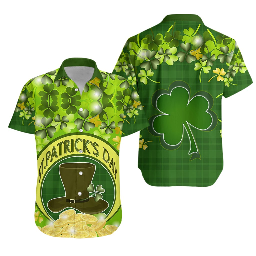 St. Patrick's Day Hawaiian Shirt Shamrock - Vibe Hoodie Shop